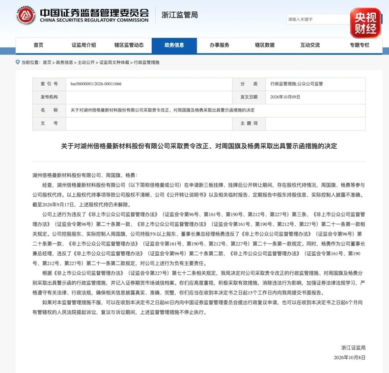 浙江证监局公布多项处罚决定!涉私募违规等问题